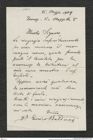 Nachlass Franz Steindachner, Brief von Enrico Balducci an Franz Steindachner (26.05.1909), Inv.Nr. 21.01, Seite 1